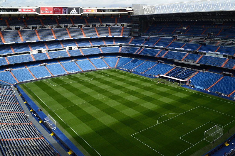 På Santiago Bernabéu i Madrid spilles kamper i La Liga